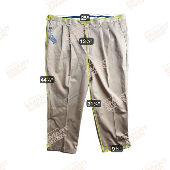 Ralph Lauren Men Tan Pleated Chino Pants 50 NEW Cotton Casual Trousers Old Money - Picture 2 of 7